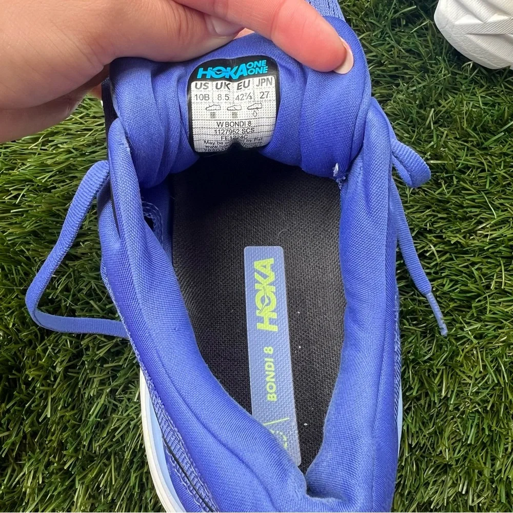 Hoka, Hoka One One, Bondi 8, Vibrant Blue, Tennis Shoes | Women’s 10 - Picture 11 of 11